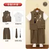 Conjunto de Colete Novo Estilo Chinês para Meninos, Estilo Verão, Bordado Chinês Tradicional Hanfu Traje Tang, Roupa de Performance Infantil para Atividades de 1º de Junho