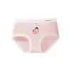 Ropa interior de algodón puro suave y linda con estampado de dibujos animados para niñas, agradable para la piel y transpirable, con entrepierna antibacteriana 10A, ropa interior de algodón de colores dulces para mujeres.