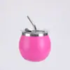 Taza Termo Forma de Huevo de Acero Inoxidable 304 Personalizada, Pequeña Capacidad, Elegante, Portátil y Compacta, con Popote, Taza para Mate