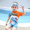 Roupa de banho infantil para meninos e meninas Roupa de banho de secagem rápida dividida para meninas e meninos Crianças e bebês Bonito Desenho animado maiô de uma peça