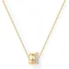 Amazon Simple Cadena de Clavícula de Doble Círculo Cintura Pequeña Colgante Collar Elegante para Mujer Collar de Doble Capa con Cuentas de la Fortuna