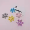 Material de parche de copo de nieve DIY, joyería creativa de polvo de oro, horquilla para niños, material de decoración, lote de suministro de comercio exterior de Amazon