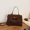 Bolso de Mano Transfronterizo Gran Capacidad 2026 Nuevo Estilo de Moda Bolso de Gamuza Gran Capacidad Hombro Único Cruzado Bolso para Mujer