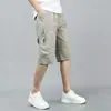Pantalones Cortos Deportivos de Verano para Hombre Modernos Ropa de Trabajo Casual Versátiles Sueltos Elásticos Transpirables de Secado Rápido a la Rodilla
