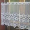 Cortina de renda para cafeteria, estilo europeu, atacado, varejo, branca, para bar, livraria, cafeteria, estilo japonês