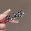 Nuevo Pasador de Flor de Cristal Estilo Coreano para Mujer, Pinza Lateral con Acabado de Alta Gama, Pinza Lateral Incrustada de Diamantes, Exquisito Accesorio para el Cabello de Diseño de Nicho