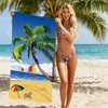Toalla de Playa Personalizada, Toalla de Playa Impresa Digitalmente, Toalla con Parche Absorbente de Microfibra, Toalla Refrescante, Toalla Deportiva, Terciopelo de Doble Cara