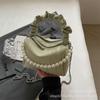 Bolso de Perlas de Moda Tendencia de Este Año para Mujer 2026 Nuevo Estilo Elegante Popular Bolso Cuadrado Pequeño de Hombro Cruzado