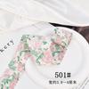 Fita de tecido estampado estilo pastoral com rosas, acessórios para cabelo feitos à mão, material faça você mesmo, laço caseiro, acessórios para grampos de cabelo