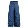 Pantalones Oreeta Relajados Estilo Retro Americano Streetwear Ropa de Trabajo para Hombres y Mujeres, Pantalones Sueltos de Pierna Recta de Largo Completo con Sentido del Diseño