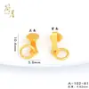 Pingente Ruyi Banhado a Ouro Atacado com Esmalte Colorido Estilo Retro Chinês Ornamento de Caractere da Sorte, Acessório Versátil para Pendurar Ruyi Pequena Joia