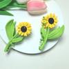 Pinza para el pelo con forma de girasol de verano coreano, pinza para el pelo con forma de tulipán, pinza para el pelo con forma de tiburón, venta al por mayor