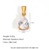 Accesorios de Colgante de Acero Inoxidable Chapado en Oro de 18 Quilates de Nuevo Estilo Transfronterizos para Mujer, Accesorios de Colgante Versátiles de Lujo Ligero Incrustados con Diamantes Venta al por Mayor