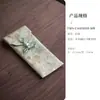 Bolsa para Colher de Chá em Tecido Brocado Costurada à Mão Estilo Chinês, Bolsa de Armazenamento Portátil de Camada Dupla para Colher de Chá, Acessórios para Chá Kung Fu Inspirados no Zen