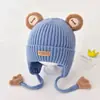 Gorros de otoño e invierno para bebés niños y niñas, gorros para lactantes, gorros de algodón para invierno con protección para las orejas, cálidos, cortavientos, gorros infantiles con forro de polar
