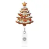 Decoración de Árbol de Navidad de Pan de Jengibre Portabrazalete retráctil de acrílico, Clip de insignia divertido de fácil extracción, Personalización personalizada en lotes pequeños