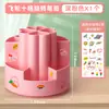 Porta-lápis giratório de 360 graus de grande capacidade, espessado, 10 compartimentos, para mesa de estudante, material de escritório, fofo, simples, balde porta-lápis