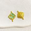 Colgante de Mariposa Gota de Aceite Dorado Arena con Alta Retención de Color Conector de Flor de Ciruelo Doble Colgante Accesorios para Joyería Hecha a Mano DIY