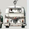 Nuevo producto transfronterizo: colgante acrílico con diseño de coche vintage, llavero, accesorio para mochila, decoración de boda para recién casados
