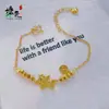 Loja de Ouro Mesmo Estilo Areia Dourada Contas Disco Fique Rico Imediatamente Pulseira de Moeda de Cobre Prata Quebrada Unicórnio Pulseira de Moeda de Cobre Joia