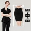 Traje de negocios de verano para mujer, de manga corta, elegante, de alta gama, para esteticista, salón de belleza, herramientas, joyería, ropa de trabajo.