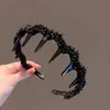 Horquilla de Malla Retro de Lujo Ligero Personalizada Diadema de Verano para Mujer Diadema de Redondeo de Pedrería Súper de Hada Nueva Diadema de Borde Delgado de Celebridad de Internet