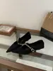 Sapatos Mary Jane bico fino estilo francês com salto baixo, sapatos femininos, nova coleção outono 2026
