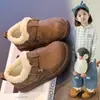 Sapatos Infantis, Sapatos Grandes de Algodão para Meninos, Novo Estilo de Inverno 2026 Botas Curtas de Neve Infantis, Forradas com Lã, Antiderrapantes, Sapatos Esportivos Birkenstock para Meninos