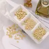 Novo Estilo de Joias de Liga de Ouro Rico com Flor para Nail Art Acessórios de Decoração de Unhas de Borboleta Dourada Grandes e Pequenas Estilo de Luxo Acessível Retrô