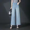 3150 Pantalones Vaqueros Cortos Verano Mujer Nuevos Pierna Ancha Pierna Recta Tencel Sensación Fresca Brillantes Deslumbrantes Absolutamente Hermosos Temperamento Sencillo