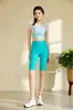 Conjunto de Malla Estilo Chino con Estampado para Yoga, Shorts Deportivos para Correr, Fitness y Ciclismo, Top Deportivo Push-Up con Hermosa Correa en la Espalda