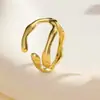 Anillo de Metal Geométrico Asimétrico Exagerado de Gama Alta Ins Transfronterizo Europeo y Americano Set de Anillos Abiertos para Mujer