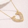 Collar Colgante de Moda Transfronterizo Aliexpress Lujo Ligero con Circonita para Mujer, Cadena para Clavícula de Gama Alta de Nicho Completamente Diamantada, Venta al por Mayor desde el Fabricante