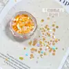 Brillo para Uñas Mixto Tamaño Punto Macaron, Artículo Popular de Celebridad de Internet, Punto de Ola Láser Iridiscente Súper Brillante, Brillo de Uñas Colorido