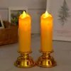 Lámpara de vela electrónica LED de lágrimas de fábrica 4cm columpio sin humo lámpara decorativa para sala de Buda Buda