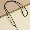 Corda para Colar Tecida à Mão, Cordão para Pingente, Macia e Fina, Cor Dourada, Sensação de Luxo, Colar Preto, Cordão para Pendurar Jade Vermelho