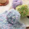 Hilo de arcoíris tejido a mano especial para bricolaje, nuevo estilo de hilo, ganchillo, pinzas para el cabello, sombreros, bufandas, bolsos, mantas de rosas, hojas