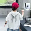 Conjunto de Verão Manga Curta para Meninos 2026 Novo Estilo Crianças Estilo Coreano Camiseta Shorts Jeans Casuais Roupas Finas para Bebê 5