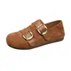 Zapatos Bajos Individuales Retro de Gamuza Francesa para Mujer Otoño 2026 Nuevos Planos de Doble Uso Suela Suave Punta Redonda Mary Janes Birkenstocks