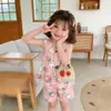 Camisola de Dormir de Verão para Meninas, Regata Dopamina de Seda Gelada, Roupa Sem Mangas para Ar Condicionado para Meninas Jovens e Mais Velhas, Roupa de Casa