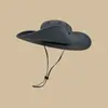 Sombrero de Senderismo para Exteriores para Mujer, Sombrero de Sol de Verano con Ala Ancha, Sombrero de Pescador con Protección Solar, Parasol para Senderismo y Camping, Sombrero de Vaquero Occidental para Hombre