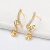 Accesorios de perlas DIY Aretes colgantes geométricos simples coreanos Soporte vacío Juego semiacabado Accesorios de joyería al por mayor