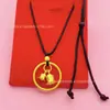 Collar Colgante Tradicional de Amuleto de la Suerte, Colgante Personalizado para Mujer Xiaohongshu, Cadena para Suéter Hecha a Mano, Entrega Rápida Mismo Estilo, Venta al por Mayor