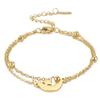 Tobillera Bohemia Transfronteriza para Mujer Hombre Colgante Estrella Menisco Encanto Tobillera de Acero Inoxidable Tobillera Descalzo Playa