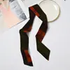Lenço Longo Estreito Estilo Coreano Lenço Estampado Dongdaemun Estilo Coreano para Mulheres Acessórios da Moda Lenço de Cabeça Lenço de Outono e Inverno