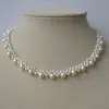 Nueva Cadena para Clavícula de Caromay, Collar Estilo Hepburn, Collar de Aspecto Elegante con Cuatro Perlas y Colgante