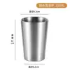 Caneca de Cerveja de Aço Inoxidável 304 Grande Capacidade Copo de Água de Camada Única Taça de Vinho de Camada Dupla Copo de Chá de Leite Café Copo Boca Copo Logotipo