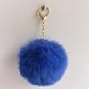 Colgante de bola de pelo sintético de conejo rex de imitación de 8 cm, llavero, accesorios para bolso de joyería DIY, colgante de bola de lana al por mayor