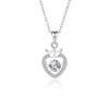 Nuevo collar inteligente Crown para mujer, TikTok Net, colgante de plata esterlina roja, hermosa cadena de clavícula, regalo de San Valentín para novia