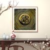 Pintura cuadrada de arte para decoración del hogar, fondo de pared para sofá, pintura de porcelana con cristal de diamante de aleación de aluminio